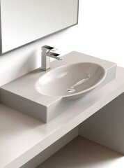 Раковина Sanita Luxe Infinity 76, белая (INF76SLWB01)