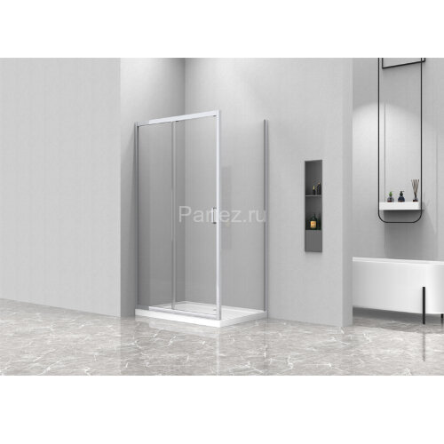 Душевое ограждение Azario ALTON 1200х800х2000, БЕЗ ПОДДОНА, прозрачное стекло 6 мм, цвет профиля серебро (AZ-NAC1131 L 1200)