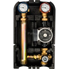 Насосная группас термостатическим смесительным клапаном 1&quot;с насосом Grundfos UPSO 25-65 STOUT