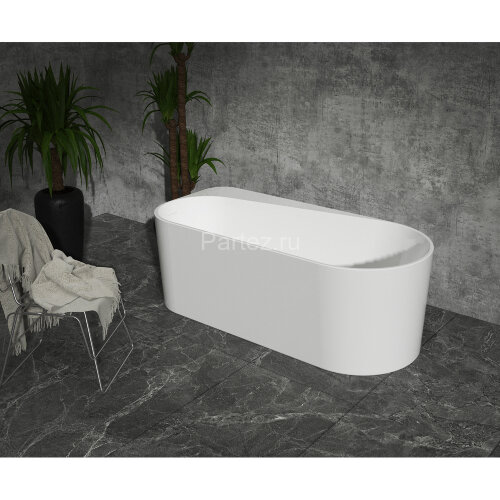 Ванна акриловая AZARIO FANO 1700х800х600 пристенная, в комплекте с сифоном и металлической рамой, ле