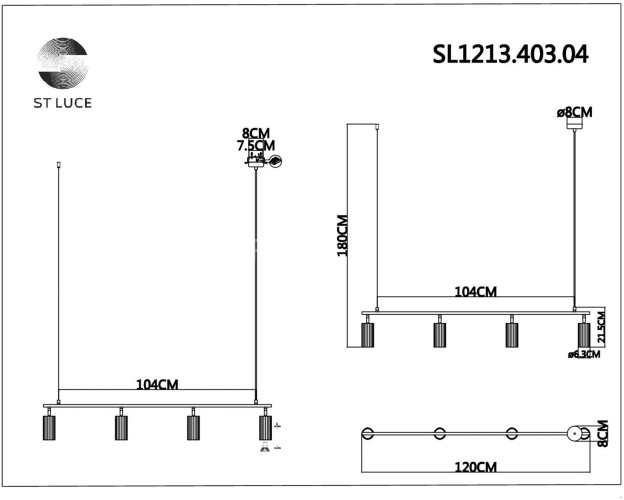 Подвесной светильник ST Luce SL1213.403.04