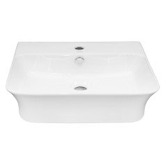 Раковина накладная Azario 485х410х125 прямоугольная, белый глянец (AZ-2258)