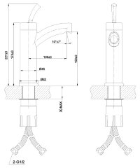 Смеситель для умывальника Lemark Element LM5106S