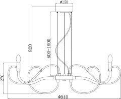 Подвесная люстра Maytoni MOD051PL-07TR
