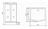Timo Standart T-6615 Black душевая кабина (120*90*220), шт