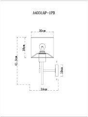Бра Arte Lamp A4031AP-1PB