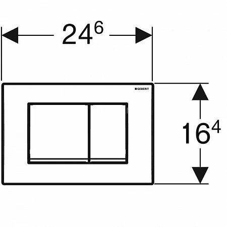 Кнопка смыва Geberit Delta 30 двойной смыв, цвет альпийский белый (115.137.11.1)