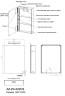 Зеркало-шкаф AZARIO Dino 500х700 с подсветкой, в алюминиевом корпусе, сенсорный выключатель с функци
