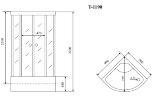 Timo Standart T-6690 Black душевая кабина (90*90*220), шт