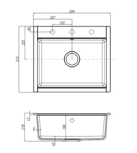 Кухонная мойка AQUATON Делия 60, цвет терракотовый (1A715232LD270)