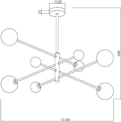 Потолочная люстра Freya FR5376CL-08B