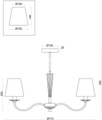 Потолочная люстра Freya FR2027PL-03BS
