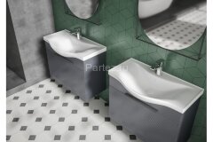 Раковина накладная Lapino BASIC 55X45X17,5, белая (7055)