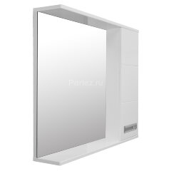 Зеркало-шкаф Loranto Дина 75, 750х700х140 правостороннее, белое (CS00049720)