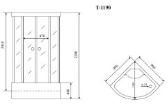 Timo Standart T-1190 P душевая кабина (90*90*220), шт