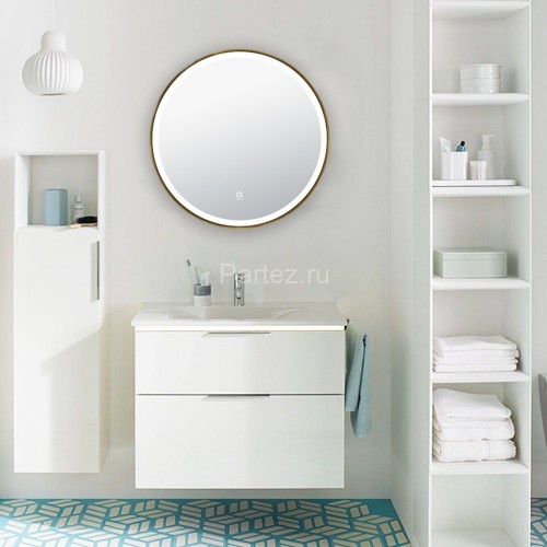 Зеркало AZARIO Diana D800 с подсветкой, сенсорный выключатель с функцией диммера, в алюминиевой раме