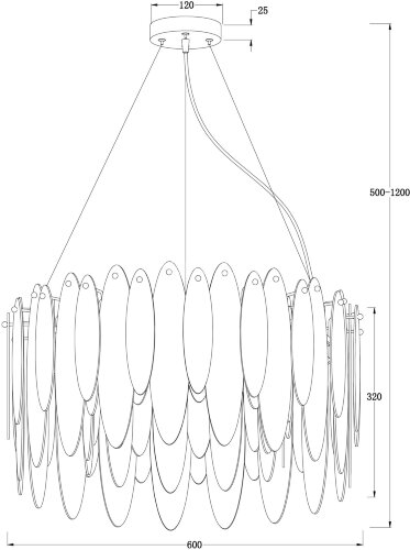 Подвесная люстра Freya FR5217PL-08FG