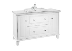 Z_CARMEN Модуль 1300 мм д/раковины врезной 600 мм, Satin White
