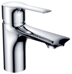 Смеситель одноручный (35мм) для умывальника монолитный, хром