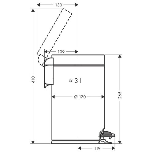 Корзина для мусора Hansgrohe AddStoris, Хром (41775000)