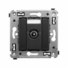 Розетка телевизионная проходная TV СП Avanti &quot;Черный матовый&quot; DKC 4412513