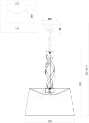 Подвесной светильник Freya FR2001PL-03G