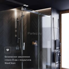 Душевая дверь Roca AREA раздвижная 120х200, толщина полотна 8мм правая, цвет профиля хром