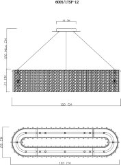Подвесная люстра Divinare 6005/17 SP-12