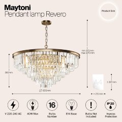 Подвесная люстра Maytoni MOD085PL-16BS