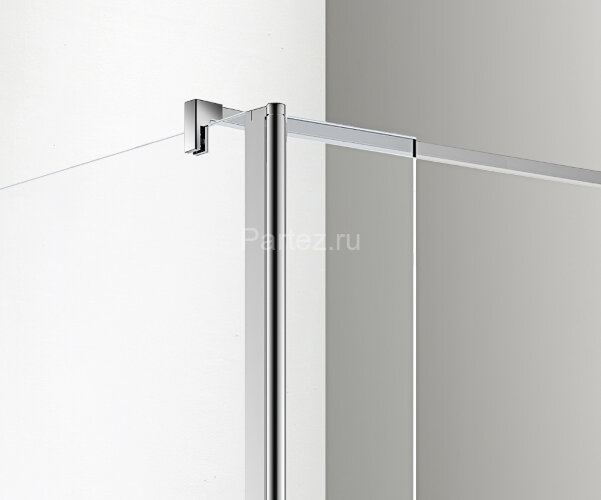 Душевая перегородка Azario CHICAGO 1200х1950 прозрачное стекло 8 мм, подвижная доп.перегородка 50 см, цвет профиля серебро (AZ-NAR6321 1200)