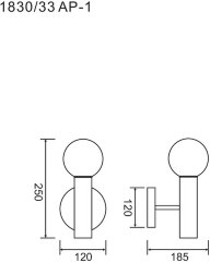 Бра Divinare 1830/33 AP-1