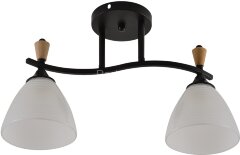 Потолочная люстра Reluce 01589-3.3-02B BK+WOOD