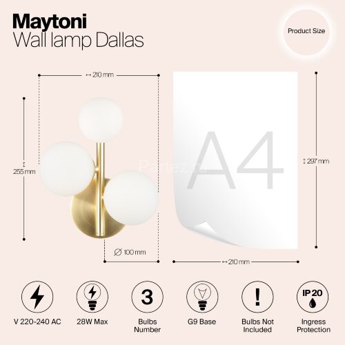 Бра Maytoni MOD545WL-03BS