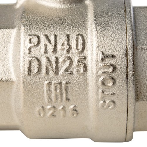 Кран шаровой полнопроходной ВР/ВР рычаг 1" Stout