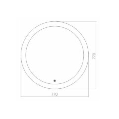 Зеркало AZARIO Перла круглое, c подсветкой и диммером, сенсорный выключатель (ФР-00000847)