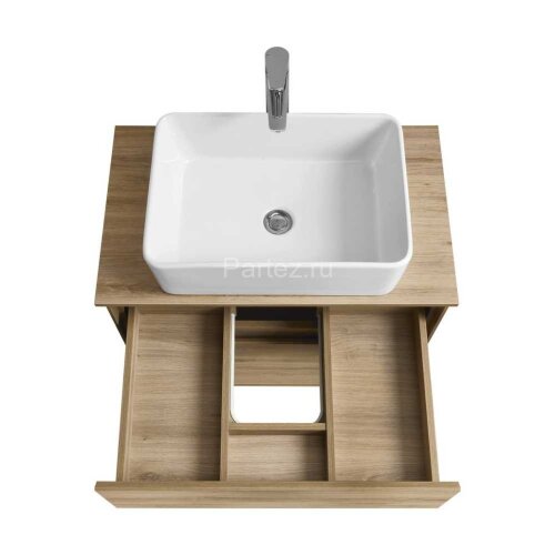 Тумба под раковину Aquaton Либерти 75, 2 ящика, дуб эльвезия (1A279501LYC70)
