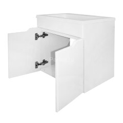 Комплект тумба Loranto Палермо 50 495х345х500 подвесная, два распашных фасада, с раковиной Фрея 50, 