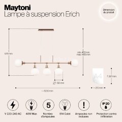 Подвесной светильник Maytoni MOD221-PL-05-G