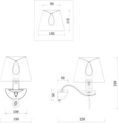 Бра Freya FR2001WL-01G
