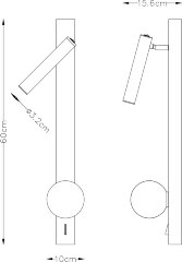 Настенный светильник Arte Lamp A2172AP-2BK