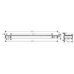 Полка Hansgrohe Rainfinity 500, хром