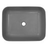 Раковина-чаша Creo Ceramique 500х400х140 накладная, прямоугольная, керамика, серый матовый (PU4200SG