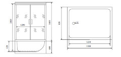 Timo Lux TL1505 душевая кабина (148*82*220), шт