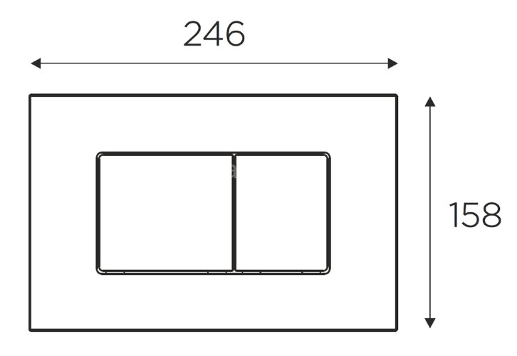 Кнопка смыва IDROSPANIA Noelia двойная, белая глянцевая (30370)