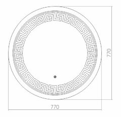 Зеркало AZARIO Меандр D770 c подсветкой и диммером, сенсор выкл (ФР-00000961)