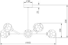 Потолочная люстра Freya FR5114PL-06BZ
