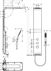 27008000 Raindance Душевая панель Raindance Lift, СМ
