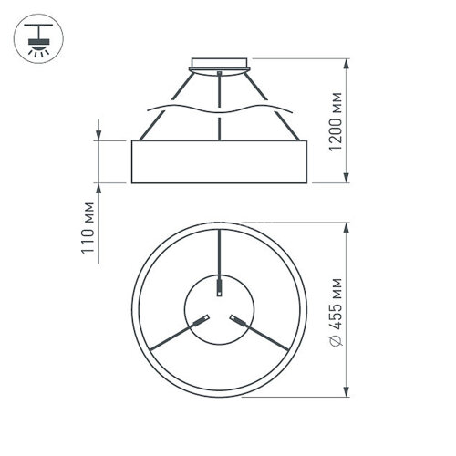 Подвесная люстра Arlight 023392(1)