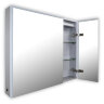 Зеркало-шкаф AZARIO Alliance 800х120х700 левый, с подсветкой, механическая кнопка, алюминиевый корпу