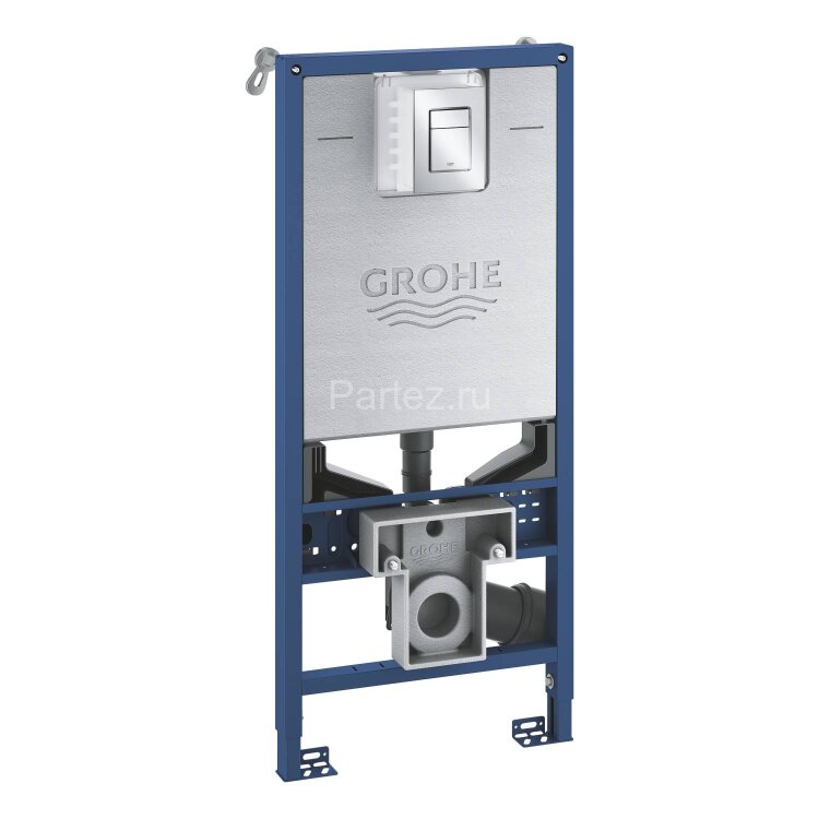 Комплект GROHE Rapid SLX 3 в 1 для подвесного унитаза: инсталляция, крепление к стене и панель смыва